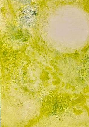 Yellow Green on White